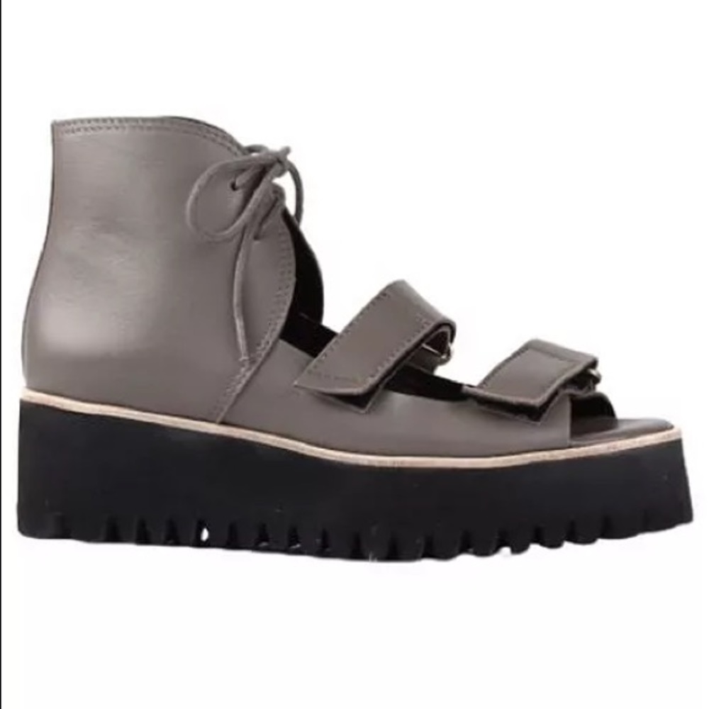 All Black Flatform multiband sandals - Picture 3 of 9